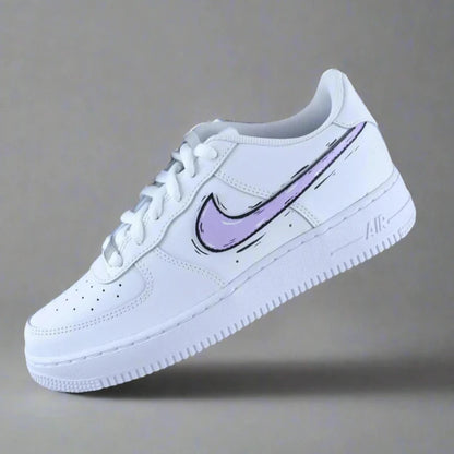 Lilac Comic Swoosh AF1