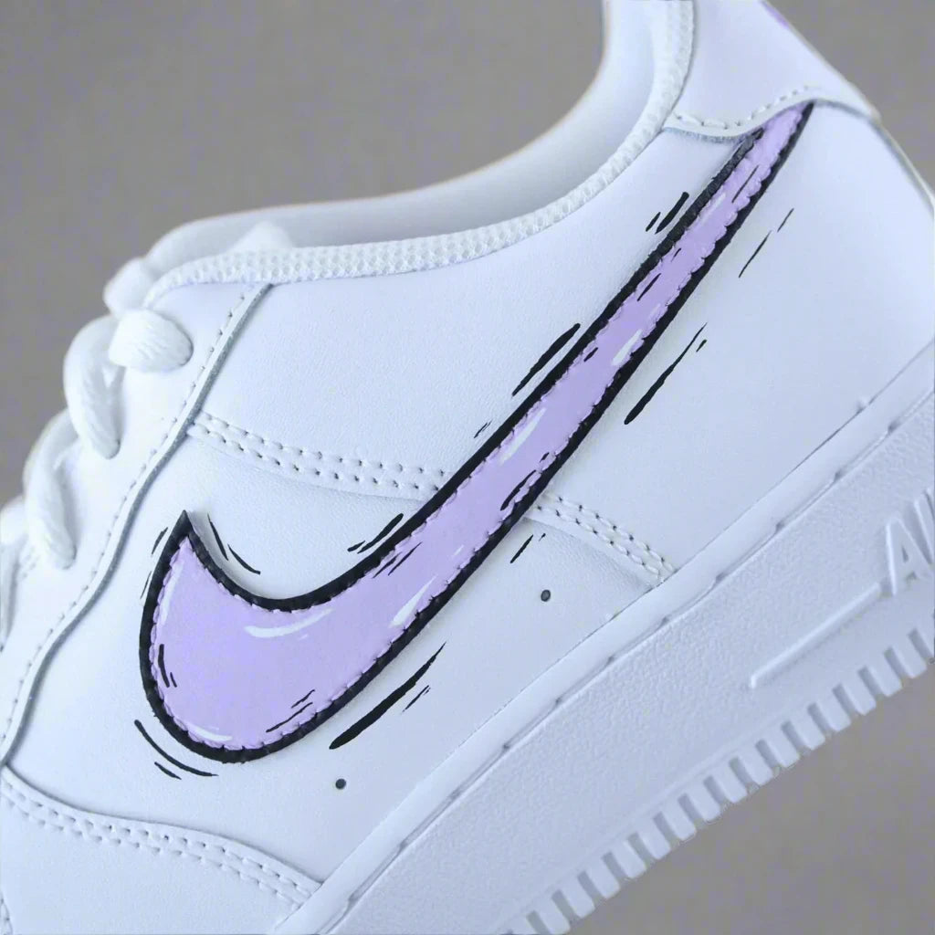 Lilac Comic Swoosh AF1